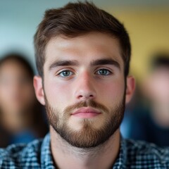 Obraz premium portrait of a young man with a beard