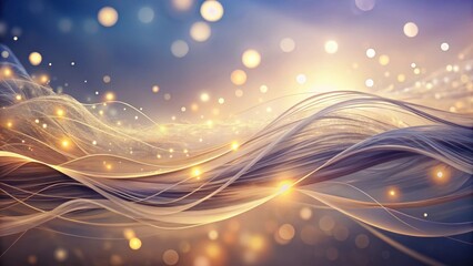 Golden Waves of Light and Energy An Abstract Design Featuring Sparkling Shimmer and Elegant Curves