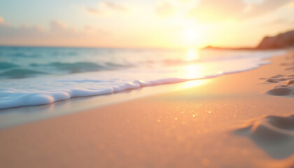 Obraz premium Serene Ocean Sunset with Waves