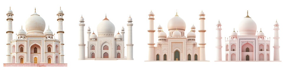 Impressive and Intricate Domed Palaces Minarets and Ornate Islamic Architecture in Vibrant Colors Representing Rich Cultural and Religious Heritage