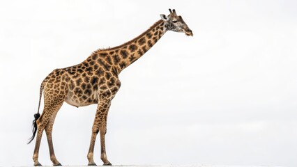 Obraz premium Giraffe on White Background