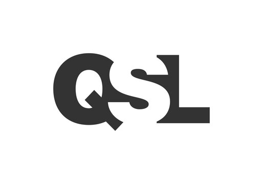 QSL logo design. Initial letter Q S L bold font style for tech startups, consulting, corporate branding. Creative company name, headlines typography identity, trendy logotype.