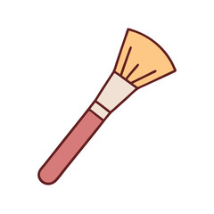 Fototapeta premium Stylish makeup brush icon designed for beauty enthusiasts featuring a modern and sleek appearance