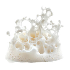 Bright transparent soap foam isolated on a clean transparent background, showcasing its airy texture and delicate bubbles, transparent soap foam isolated on transparent background
