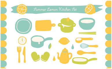 夏のレモンキッチンセット