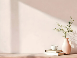 Calm Minimalist Still Life Illustration