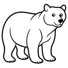 vector illustration of cartoon rhino