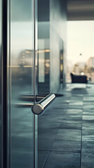 Modern Glass Door Handle, Architectural Detail