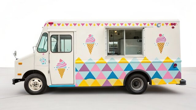 Ice Cream Truck, Food Truck, Vintage Vehicle - Powered by Adobe