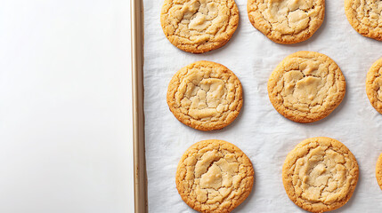 Freshly baked cookies arranged on parchment paper, perfect for sharing