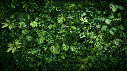 Lush Green Tropical Leaf Background Illustration