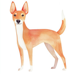 Charming Simple Smooth Fox Terrier Dog Watercolor Art Print Perfect for Pet Lovers Home Decor and Dog Enthusiasts Capturing the Playful Spirit of This Beloved Breed
