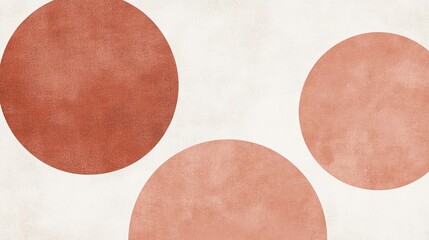 Abstract circles, neutral tones, minimalist design
