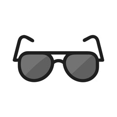 Stylish vector icon representing sunglasses designed for casual wear during sunny days