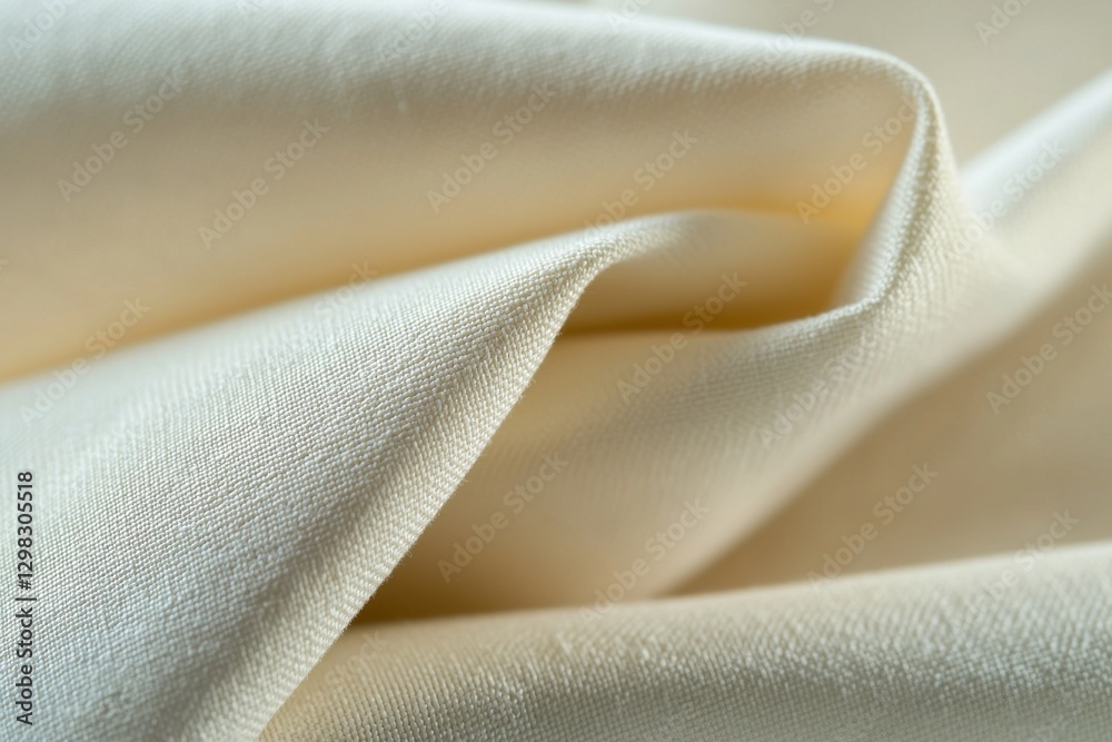 Poster a soft, cream-colored fabric with subtle texture and elegant folds, creating a serene and versatile 