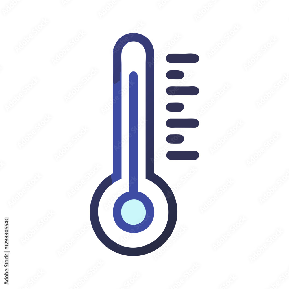 Aufkleber digital thermometer icon design featuring simple vector graphics in a modern style on a clean backgr