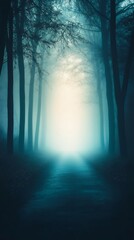 Naklejka premium teal and white gradient light in soft mist