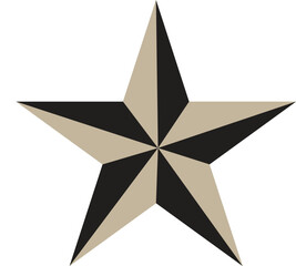 black white star icon illustraor