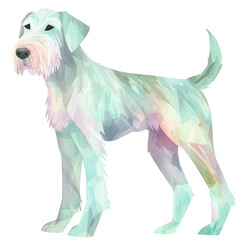 Fototapeta premium Creepy and Ugly Simple Irish Wolfhound Dog with Distinctive Features Unique Expressions and Unusual Appearance Captured in a Striking Stock Photo for Animal Lovers and Dog Enthusiasts