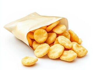 Crispy Snack Chips from Bag with Refreshing Flavor and Texture