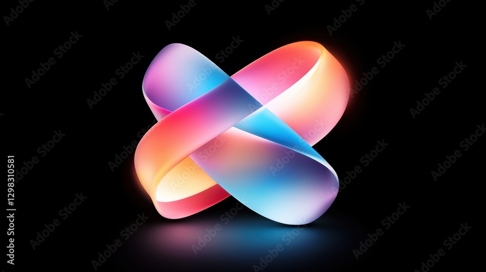 Fototapete a 3d rendering of a colorful, abstract design.