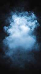 moody dark mist with soft blue ambient light