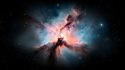 Fototapeta premium Exploring nebulae in deep space stunning cosmic imagery universe digital art