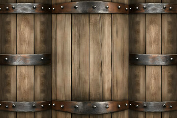 Fototapeta premium Wooden Barrel 3D Background Texture