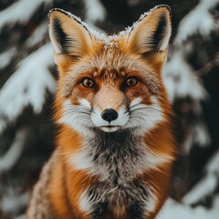 Fototapeta premium Red Fox in Winter Snow