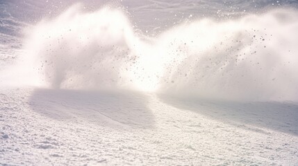 Fototapeta premium Snow drifts create mesmerizing patterns, showcasing soft white t