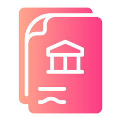 legal agreement gradient icon