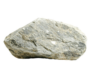 Gray and White Speckled Rock Isolated on Transparent Background, PNG