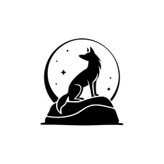 silhouette of a wolf