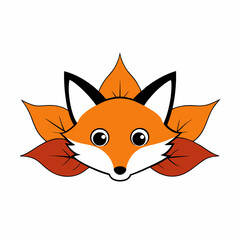 red fox vector illustration