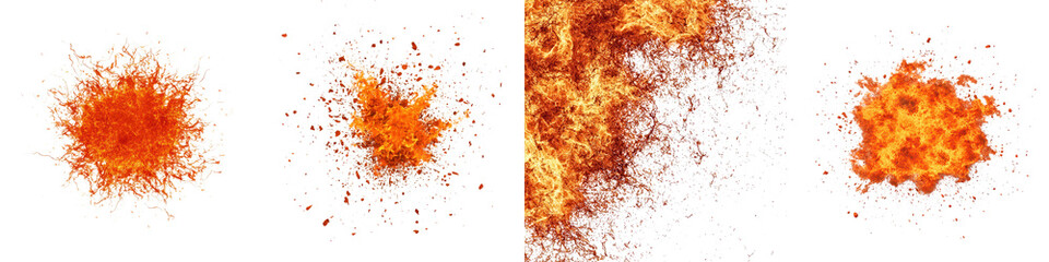 Dramatic and Chaotic Explosive Fiery Inferno with Intense Burning Flames Powerful Ignition and Radiant Glowing Energy