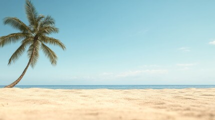 Obraz premium Tropical Beach Scene, Calm, Sunny Day