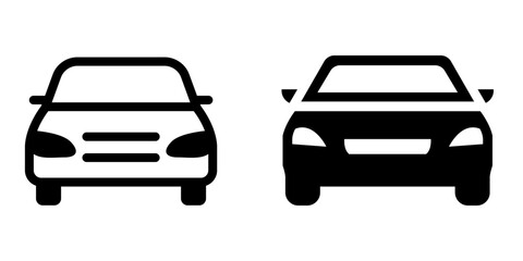 Modern Sedan Icon Design Symbol Set