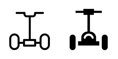 Modern Segway Icon Design Symbol Set