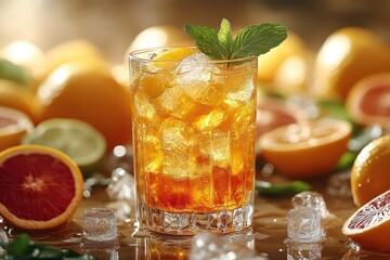 Iced Citrus Drink, Refreshing Drink, Restaurant