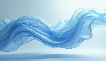 A picture of a red cloth being swept by the wind. Three-dimensionality	