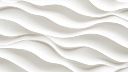 Obraz premium Abstract white wavy surface texture creating a modern, elegant background perfect for design and decoration.