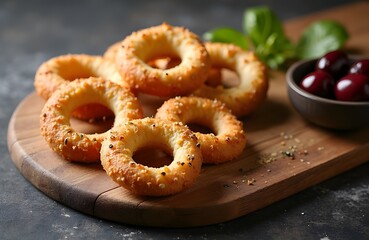 Italian Taralli with Olives