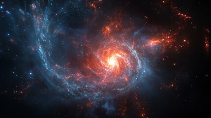 Naklejka premium The Earth surrounded by rotating, glowing light lines and abstract network shapes 