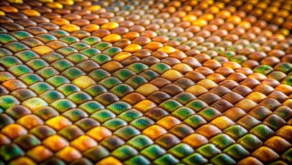 Intricate Reptile Scales A Close-Up View of Vivid Colors and Textured Patterns in Nature