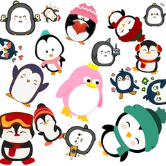 Seamless a lot of penguins style