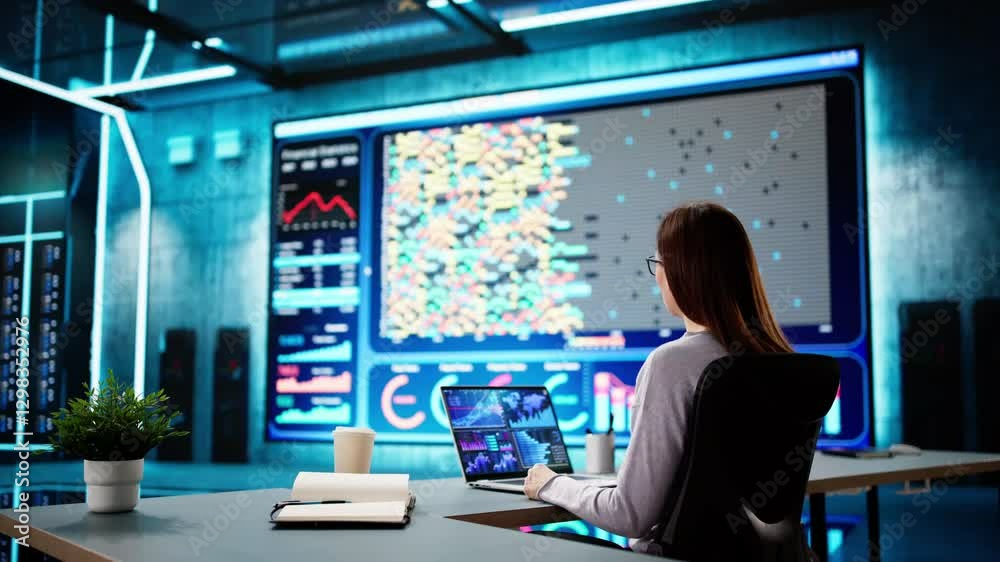 Poster business data analytics dashboard