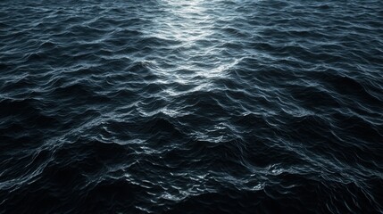 A Dark Sea with Waves
