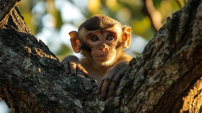 Baby Monkey in Tree