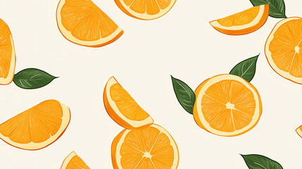 seamless pattern with oranges