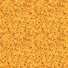 Orange dotted texture. Abstract geometric seamless pattern. Sandy mixed background in yellow and orange with a bit of brown and red
